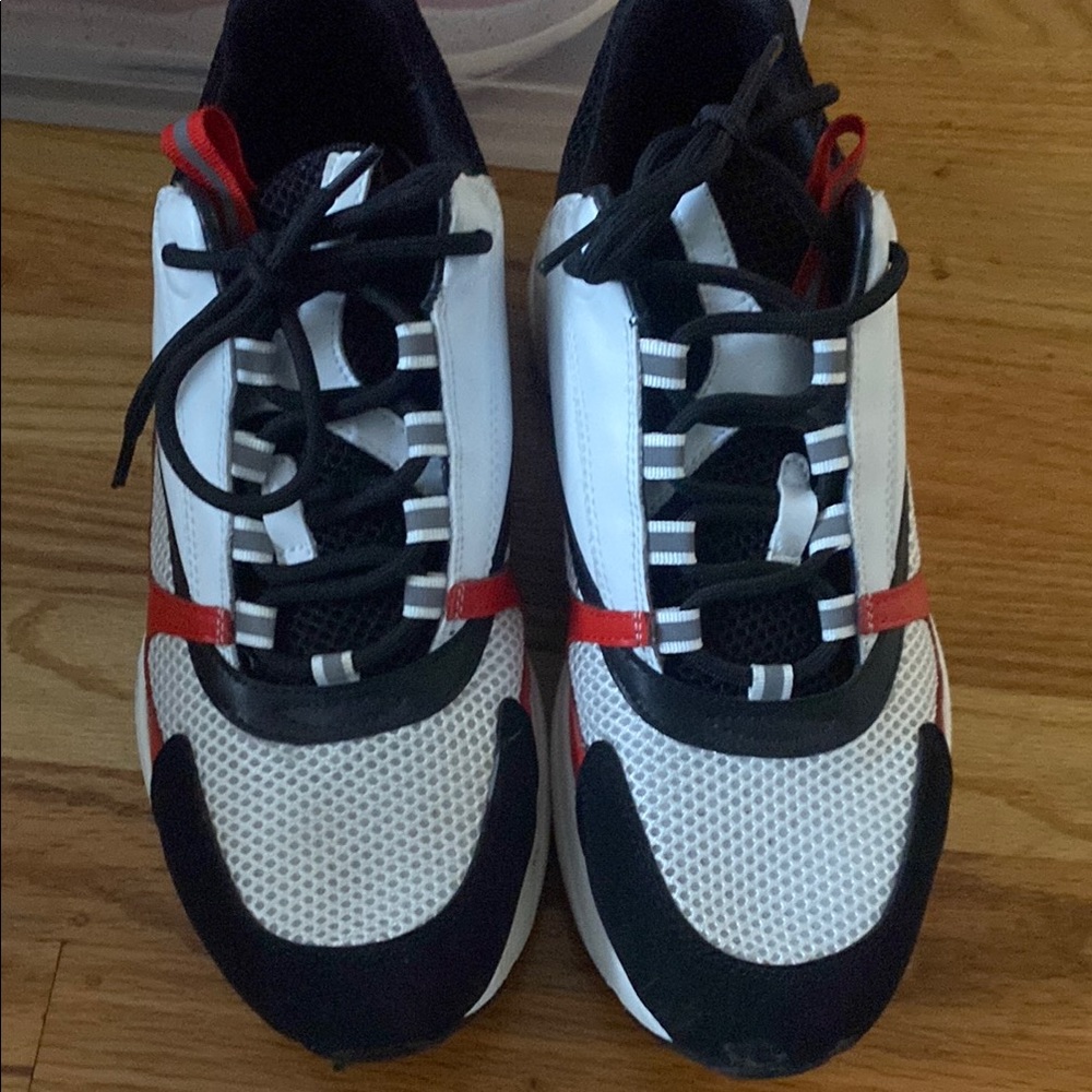 Dior Red, Black, and White Sneakers